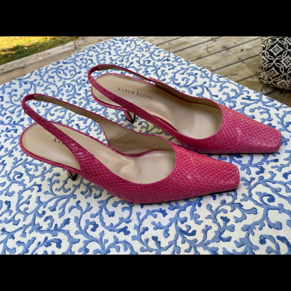 🐱🌸💕Karen Scott Pink Kitten Heels - Picture 3 of 6